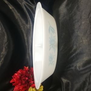 Glasbake Blue Thistle Divided Casserole